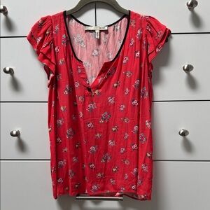 Stylish Red Floral Blouse by acoté